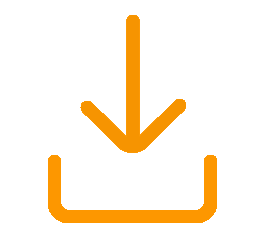 orange download icon